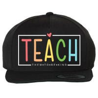 Teach Them To Be Kind Wool Snapback Cap