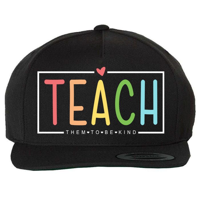 Teach Them To Be Kind Wool Snapback Cap