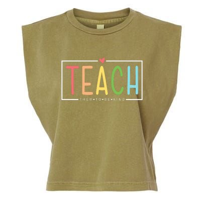 Teach Them To Be Kind Garment-Dyed Women's Muscle Tee