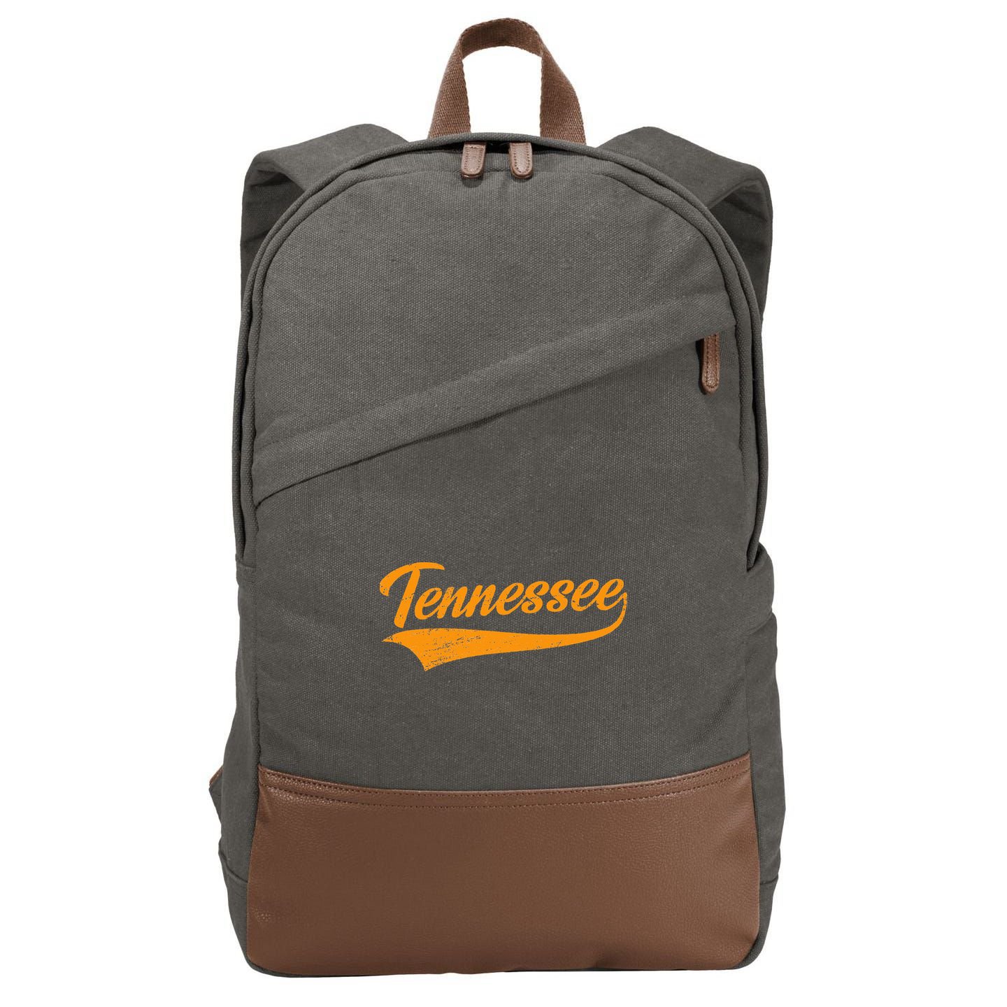 Tennessee Tn Throwback Distressed Cotton Canvas Backpack