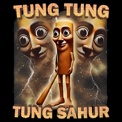 Tung Tung Tung Sahur Funny Meme Brainrot Humor Gen Z T-Shirt