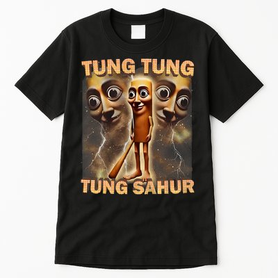Tung Tung Tung Sahur Funny Meme Brainrot Humor Gen Z Tall T-Shirt