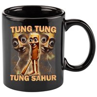 Tung Tung Tung Sahur Funny Meme Brainrot Humor Gen Z 11oz C Handle Ceramic Mug