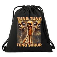 Tung Tung Tung Sahur Funny Meme Brainrot Humor Gen Z Drawstring Bag