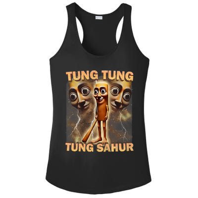 Tung Tung Tung Sahur Funny Meme Brainrot Humor Gen Z Ladies PosiCharge Competitor Racerback Tank
