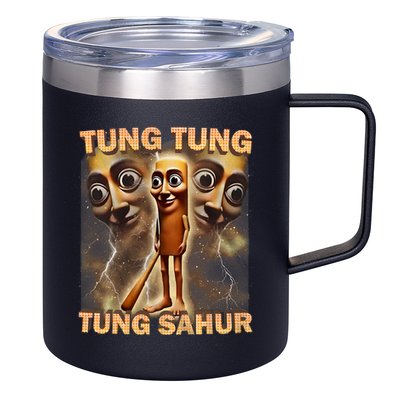 Tung Tung Tung Sahur Funny Meme Brainrot Humor Gen Z 12oz Stainless Steel Coffee Mug