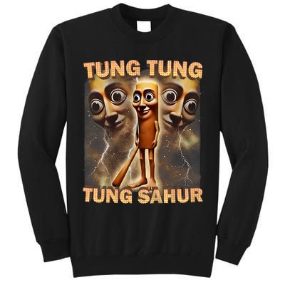 Tung Tung Tung Sahur Funny Meme Brainrot Humor Gen Z Tall Sweatshirt