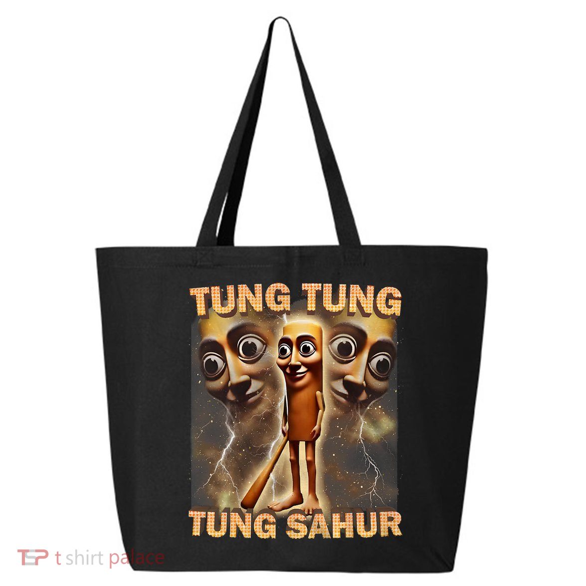 Tung Tung Tung Sahur Funny Meme Brainrot Humor Gen Z 25L Jumbo Tote