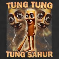Tung Tung Tung Sahur Funny Meme Brainrot Humor Gen Z 25L Jumbo Tote