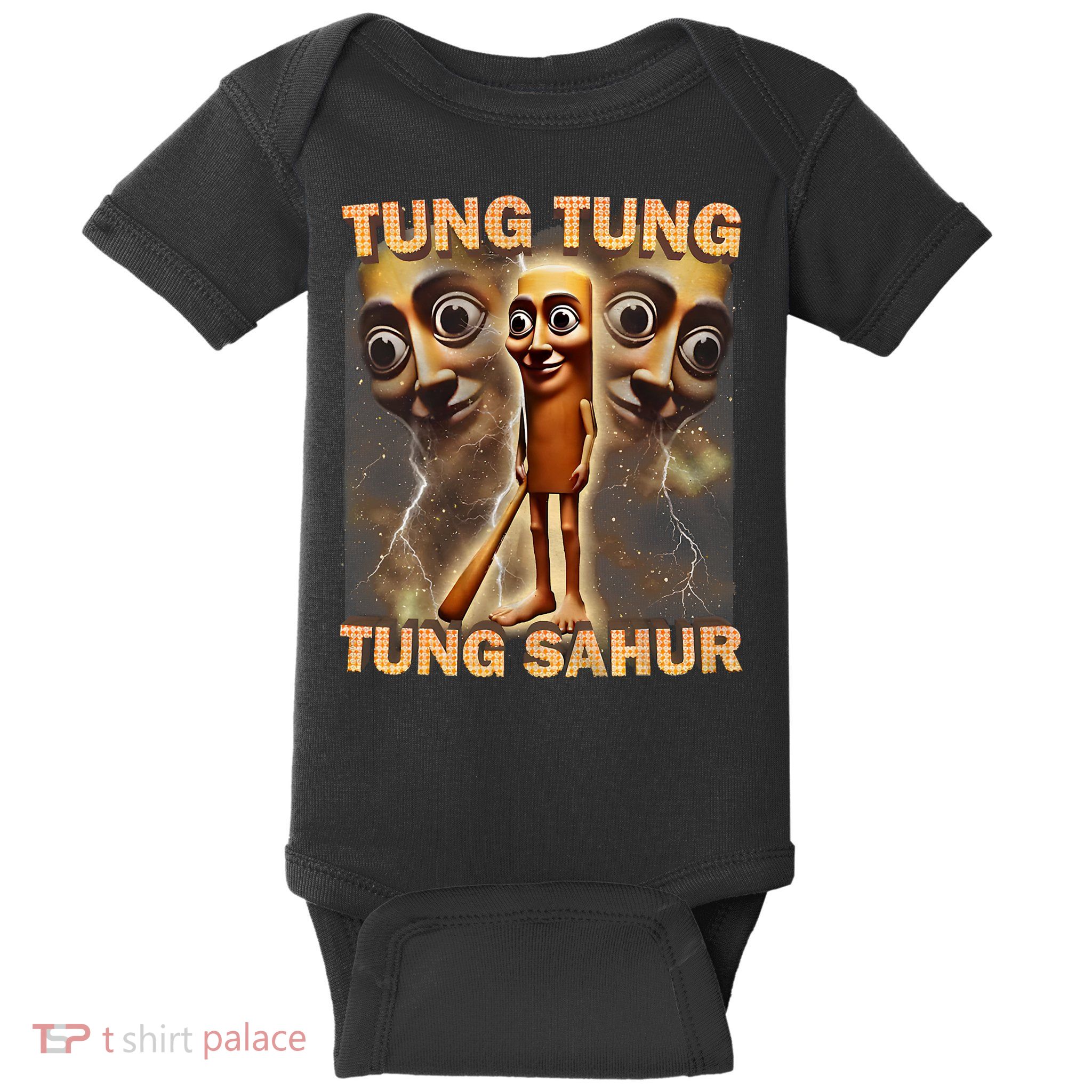 Tung Tung Tung Sahur Funny Meme Brainrot Humor Gen Z Baby Bodysuit