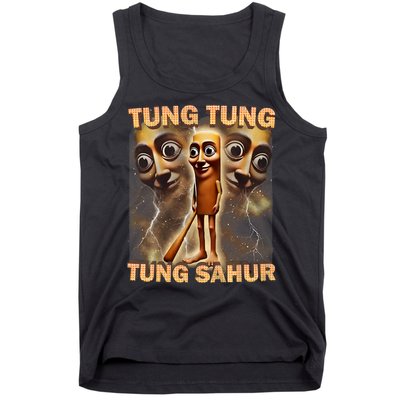 Tung Tung Tung Sahur Funny Meme Brainrot Humor Gen Z Tank Top