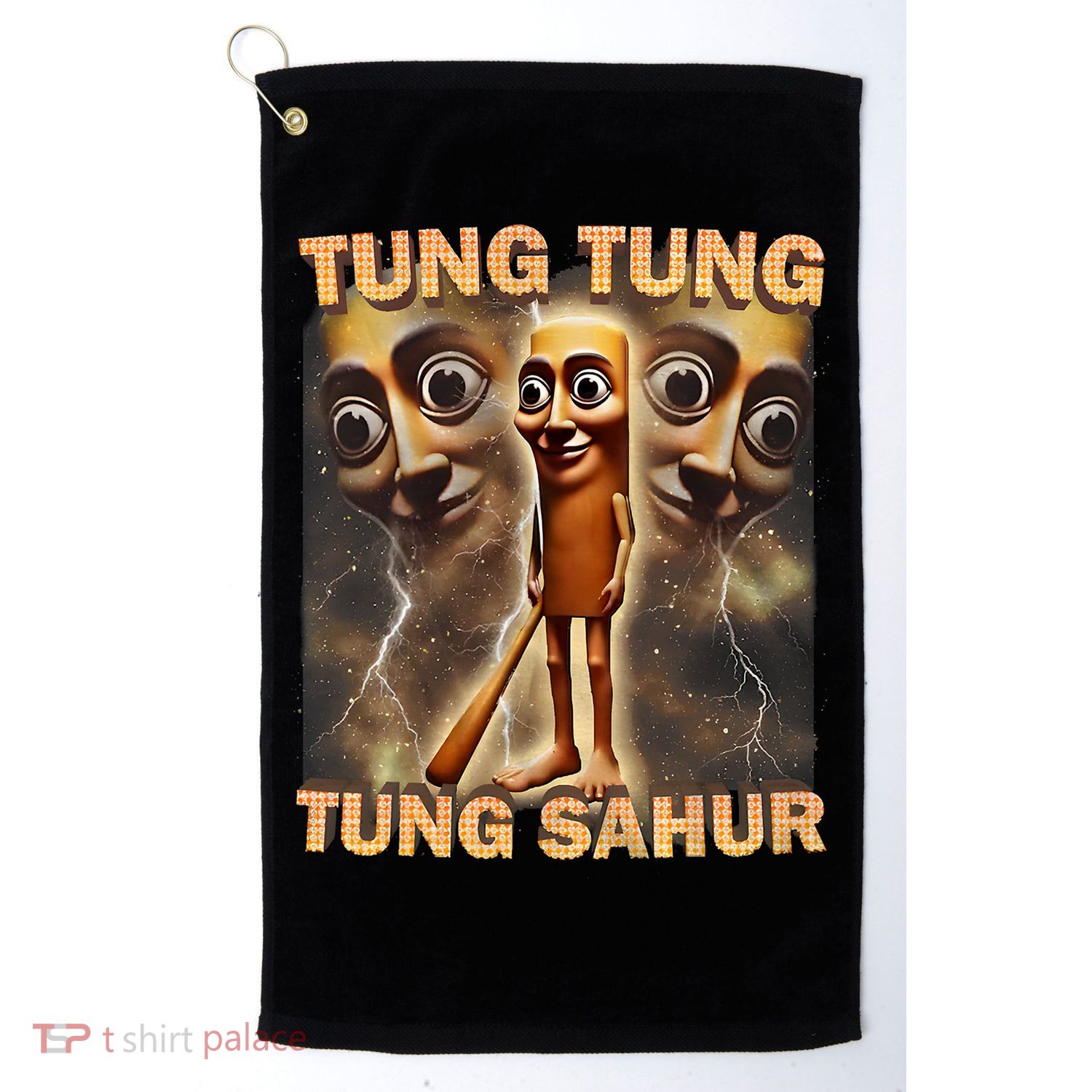 Tung Tung Tung Sahur Funny Meme Brainrot Humor Gen Z Golf Towel