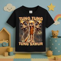 Tung Tung Tung Sahur Funny Meme Brainrot Humor Gen Z Toddler T-Shirt