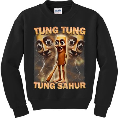 Tung Tung Tung Sahur Funny Meme Brainrot Humor Gen Z Kids Sweatshirt