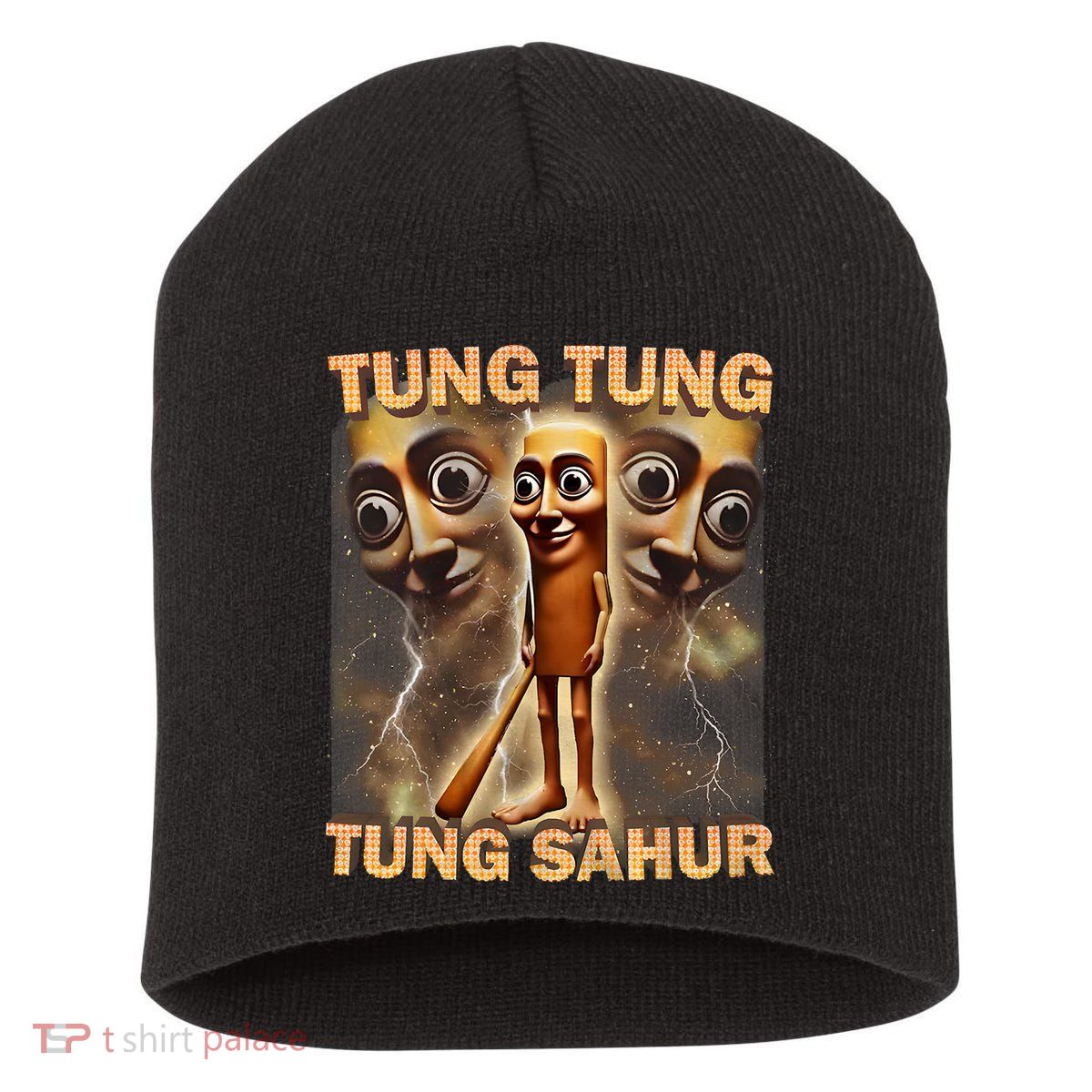 Tung Tung Tung Sahur Funny Meme Brainrot Humor Gen Z Short Acrylic Beanie
