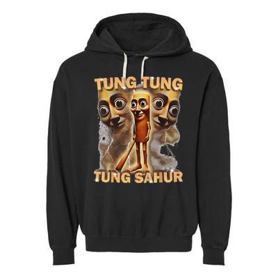 Tung Tung Tung Sahur Is Calling Funny Italian Brainrot Garment-Dyed Fleece Hoodie