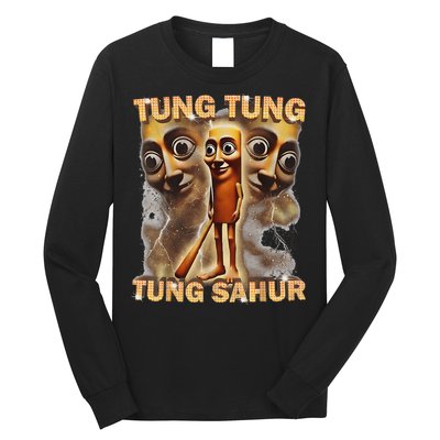 Tung Tung Tung Sahur Is Calling Funny Italian Brainrot Long Sleeve Shirt