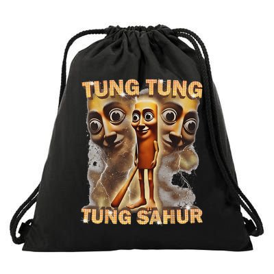 Tung Tung Tung Sahur Is Calling Funny Italian Brainrot Drawstring Bag