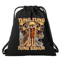 Tung Tung Tung Sahur Is Calling Funny Italian Brainrot Drawstring Bag