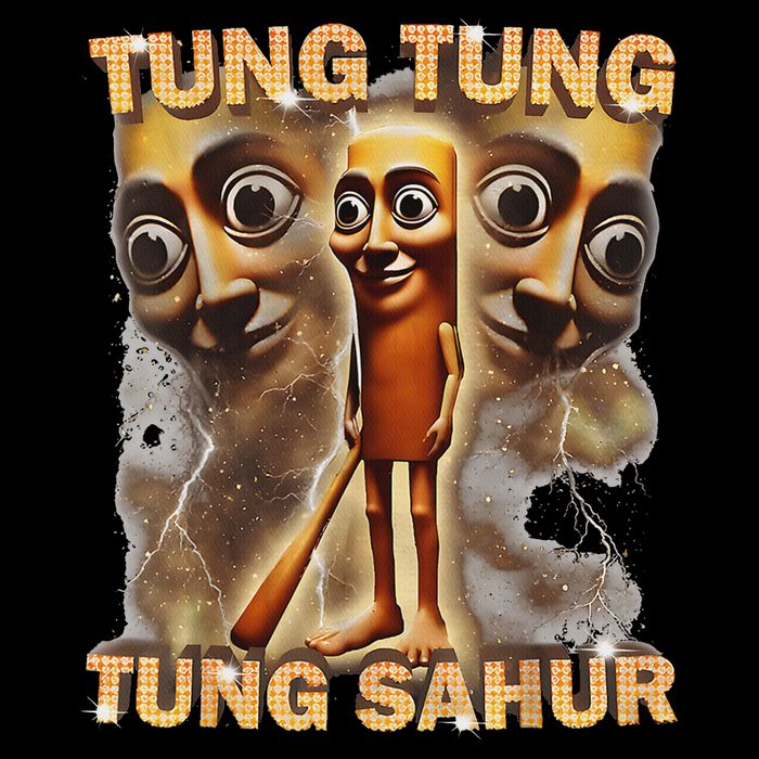 Tung Tung Tung Sahur Is Calling Funny Italian Brainrot Drawstring Bag