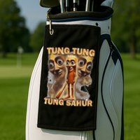 Tung Tung Tung Sahur Is Calling Funny Italian Brainrot Golf Towel