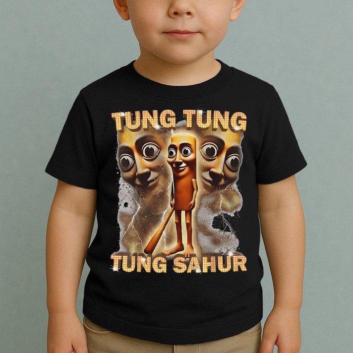 Tung Tung Tung Sahur Is Calling Funny Italian Brainrot Toddler T-Shirt
