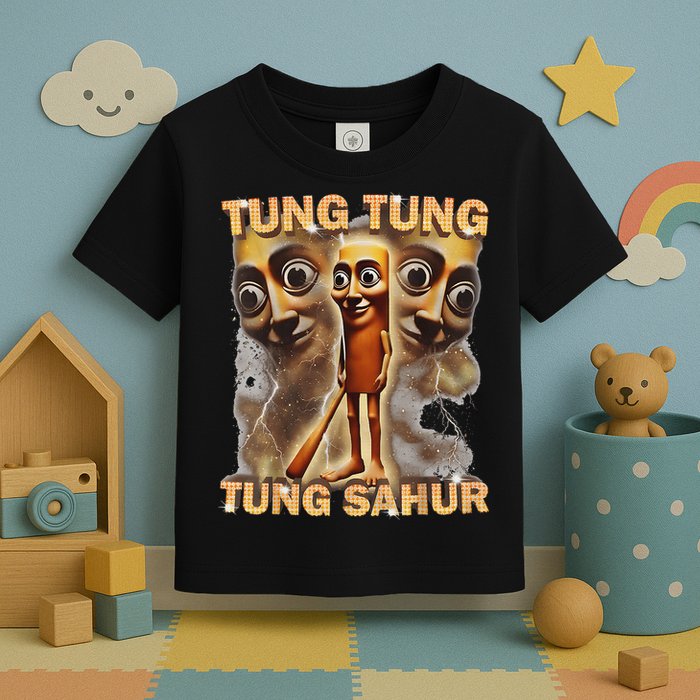 Tung Tung Tung Sahur Is Calling Funny Italian Brainrot Toddler T-Shirt