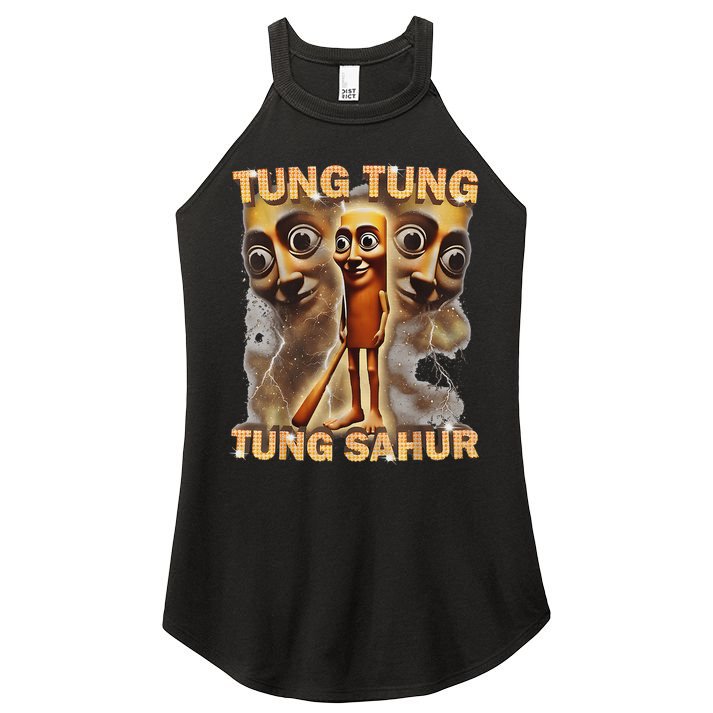 Tung Tung Tung Sahur Is Calling Funny Italian Brainrot Women's Perfect Tri Rocker Tank