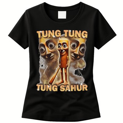 Tung Tung Tung Sahur Is Calling Funny Italian Brainrot Womens T-Shirt