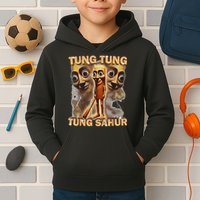 Tung Tung Tung Sahur Is Calling Funny Italian Brainrot Kids Hoodie