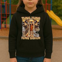 Tung Tung Tung Sahur Is Calling Funny Italian Brainrot Kids Hoodie