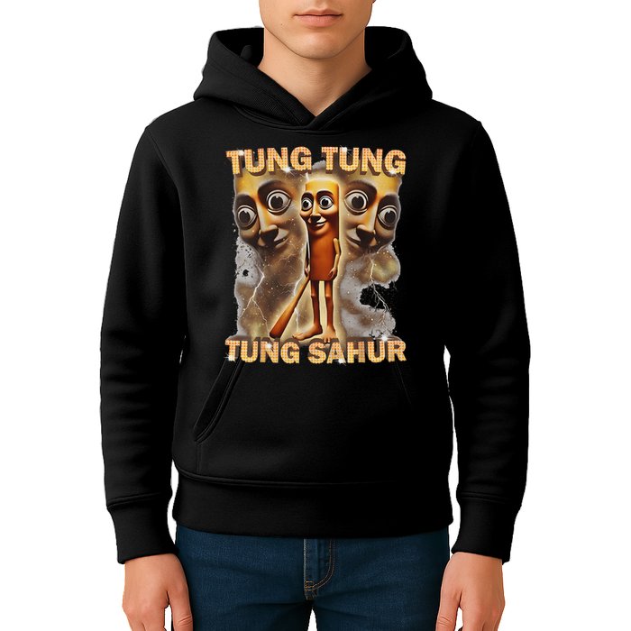Tung Tung Tung Sahur Is Calling Funny Italian Brainrot Kids Hoodie