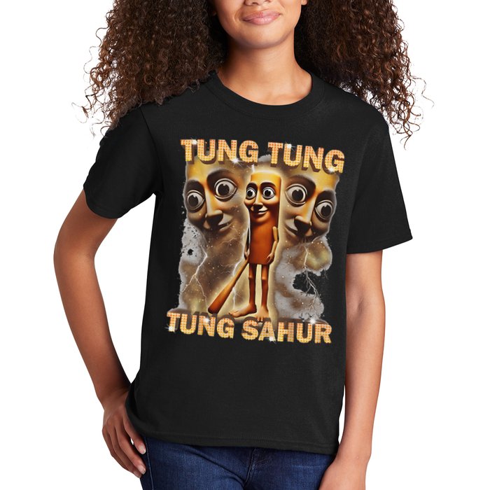 Tung Tung Tung Sahur Is Calling Funny Italian Brainrot Kids T-Shirt