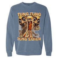 Tung Tung Tung Sahur Is Calling Funny Italian Brainrot Garment-Dyed Sweatshirt