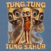 Tung Tung Tung Sahur Is Calling Funny Italian Brainrot Garment-Dyed Sweatshirt