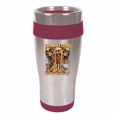 Tung Tung Tung Sahur Is Calling Funny Italian Brainrot 16oz Travel Tumbler