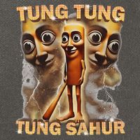 Tung Tung Tung Sahur Is Calling Funny Italian Brainrot Cotton Canvas Backpack