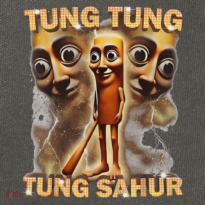 Tung Tung Tung Sahur Is Calling Funny Italian Brainrot Cotton Canvas Backpack