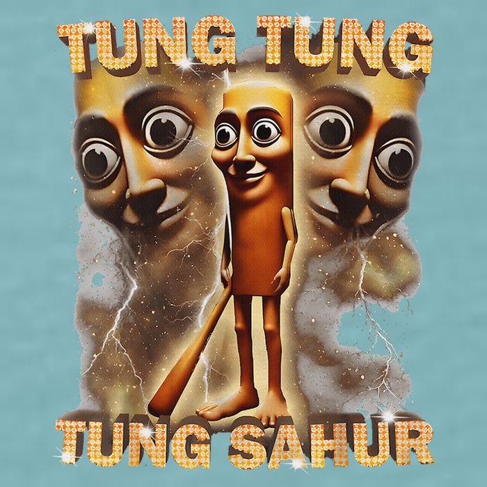 Tung Tung Tung Sahur Is Calling Funny Italian Brainrot Sueded Cloud Jersey T-Shirt