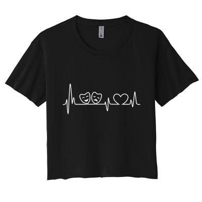 Theatre Teacher Theater Gifts Drama Rehearsal Funny Theater Crop Top