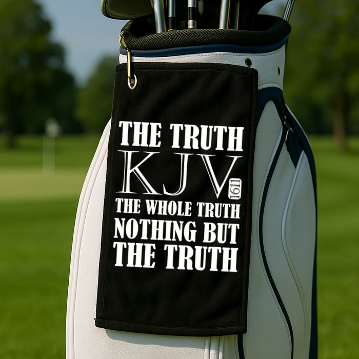 The Truth The Whole Truth Nothing But The Truth Kjv 1611 Gift Golf Towel