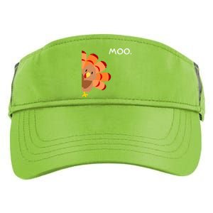 Thanksgiving Time Turkey Moo Funny Thanksgiving Adult Drive Performance Visor