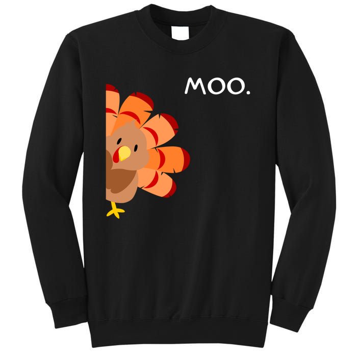 Thanksgiving Time Turkey Moo Funny Thanksgiving Sweatshirt