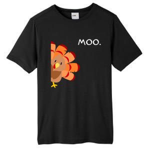 Thanksgiving Time Turkey Moo Funny Thanksgiving Tall Fusion ChromaSoft Performance T-Shirt