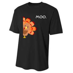 Thanksgiving Time Turkey Moo Funny Thanksgiving Performance Sprint T-Shirt