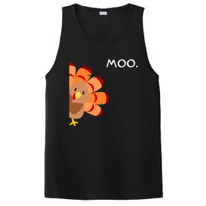 Thanksgiving Time Turkey Moo Funny Thanksgiving PosiCharge Competitor Tank