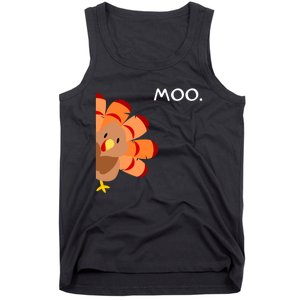 Thanksgiving Time Turkey Moo Funny Thanksgiving Tank Top