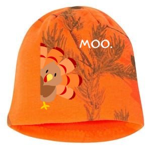 Thanksgiving Time Turkey Moo Funny Thanksgiving Kati - Camo Knit Beanie