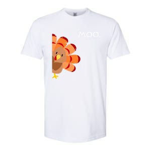 Thanksgiving Time Turkey Moo Funny Thanksgiving Softstyle CVC T-Shirt