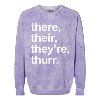 There Their They’Re Thurr. Colorblast Crewneck Sweatshirt